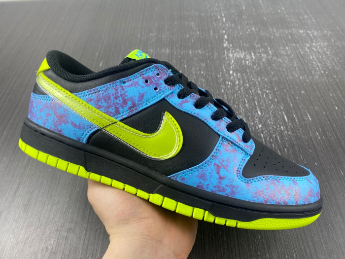 nike dunk low se acid wash baltic blue volt dv1694-900
