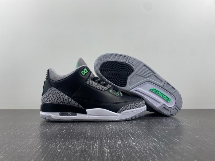 air jordan 3 "green glow" ct8532-031