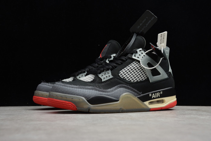 off-w x air jordan 4 “bred” cv9388-001