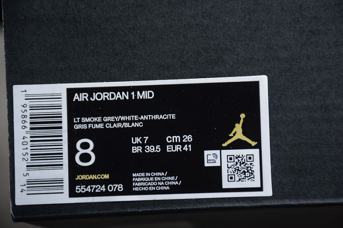 air jordan 1 mid light smoke grey 554724-078