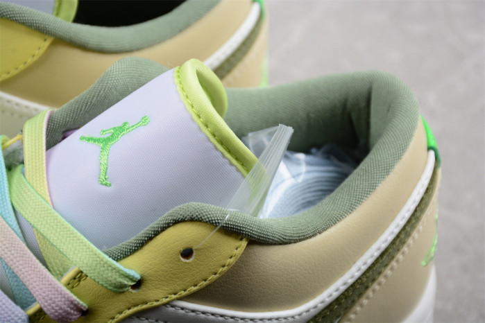 air jordan 1 low “light olive/pale citron” fd9906-131