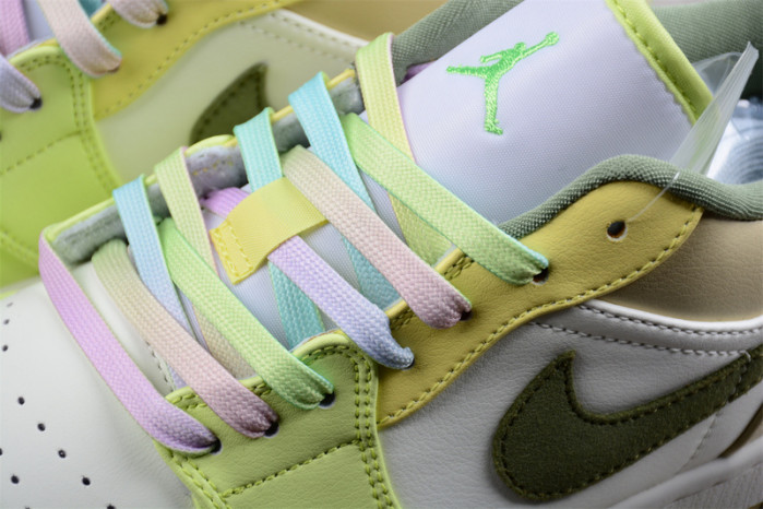 air jordan 1 low “light olive/pale citron” fd9906-131