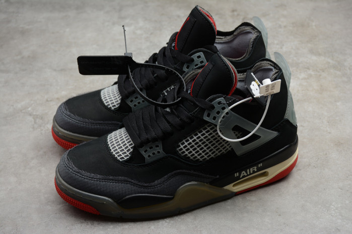 off-w x air jordan 4 “bred” cv9388-001